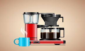Coffee machine design vector